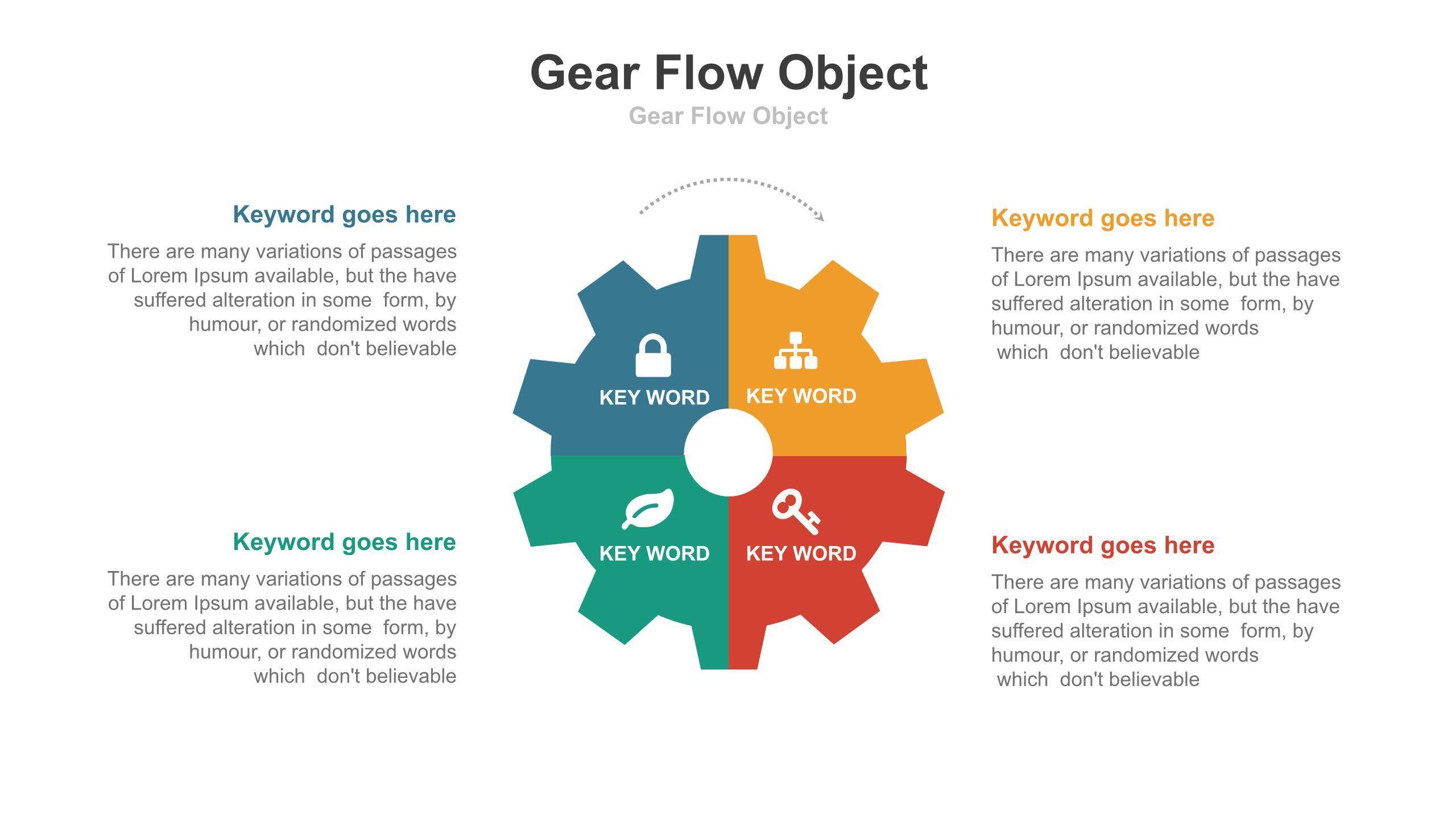 彩色循环PPT图表模板2