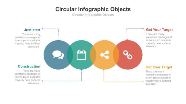 彩色循环PPT图表模板3