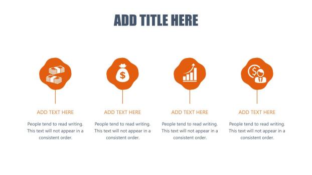 橙色PPT图表模板4