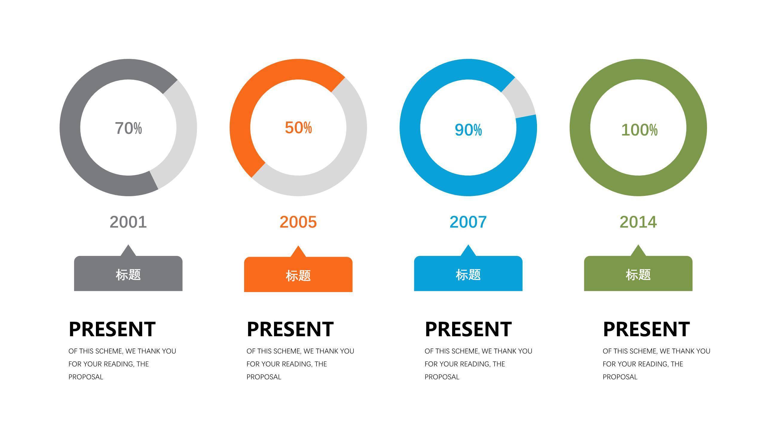 橙色简约通用PPT图表模板PPT图表模板8