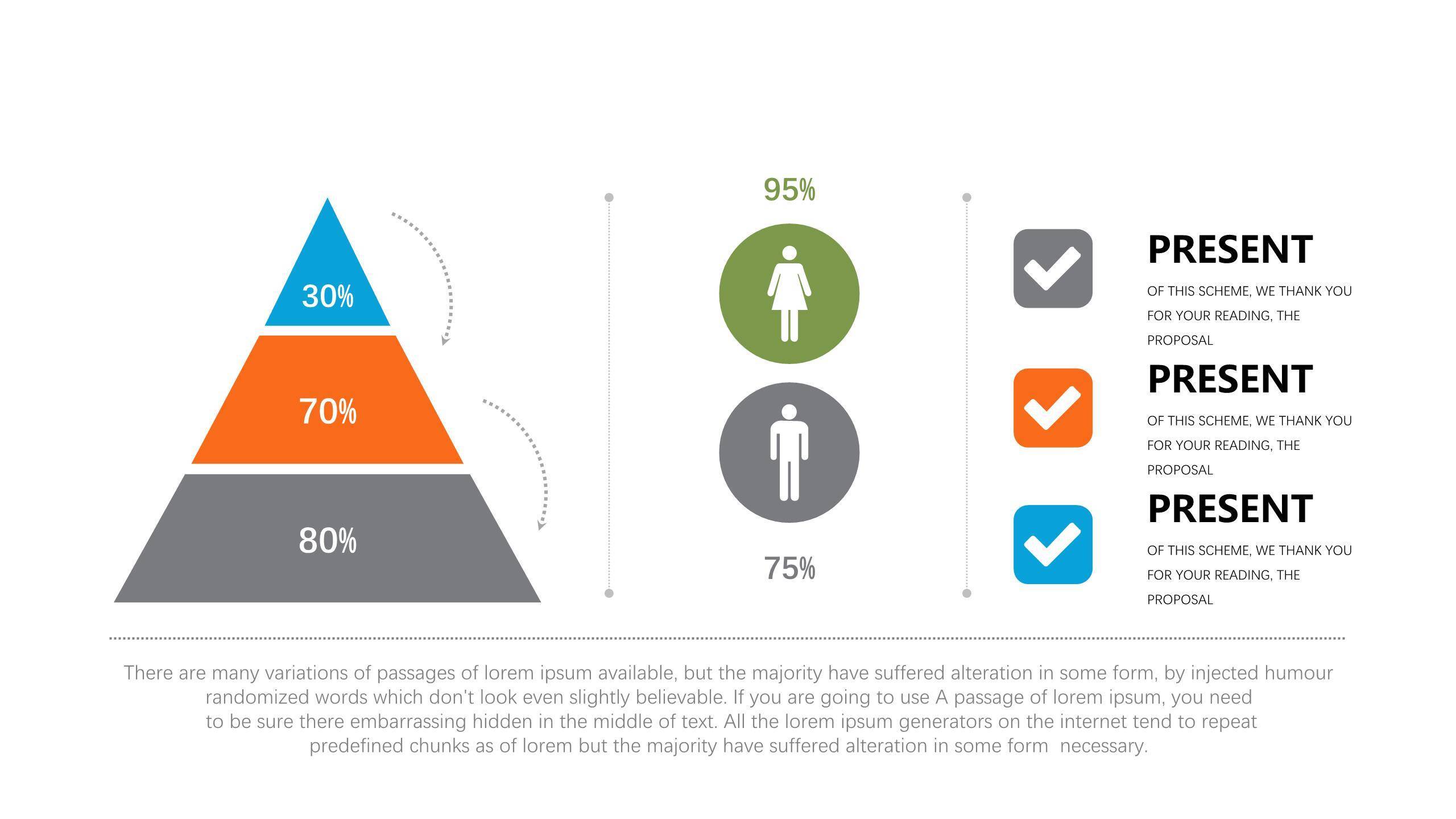 橙色简约通用PPT图表模板PPT图表模板9