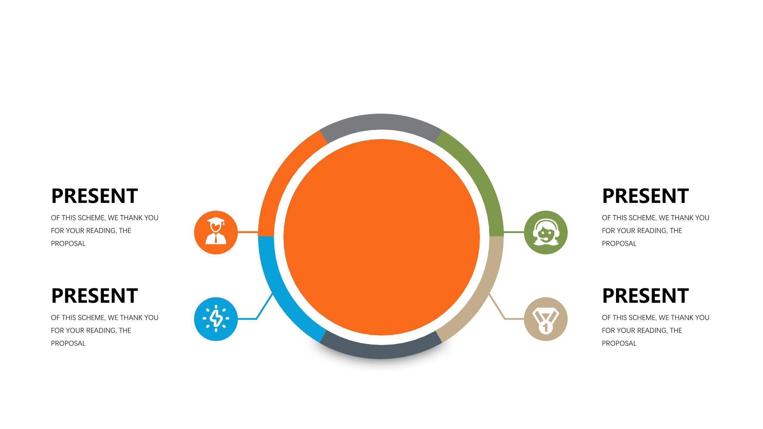 橙色简约通用PPT图表模板PPT图表模板1