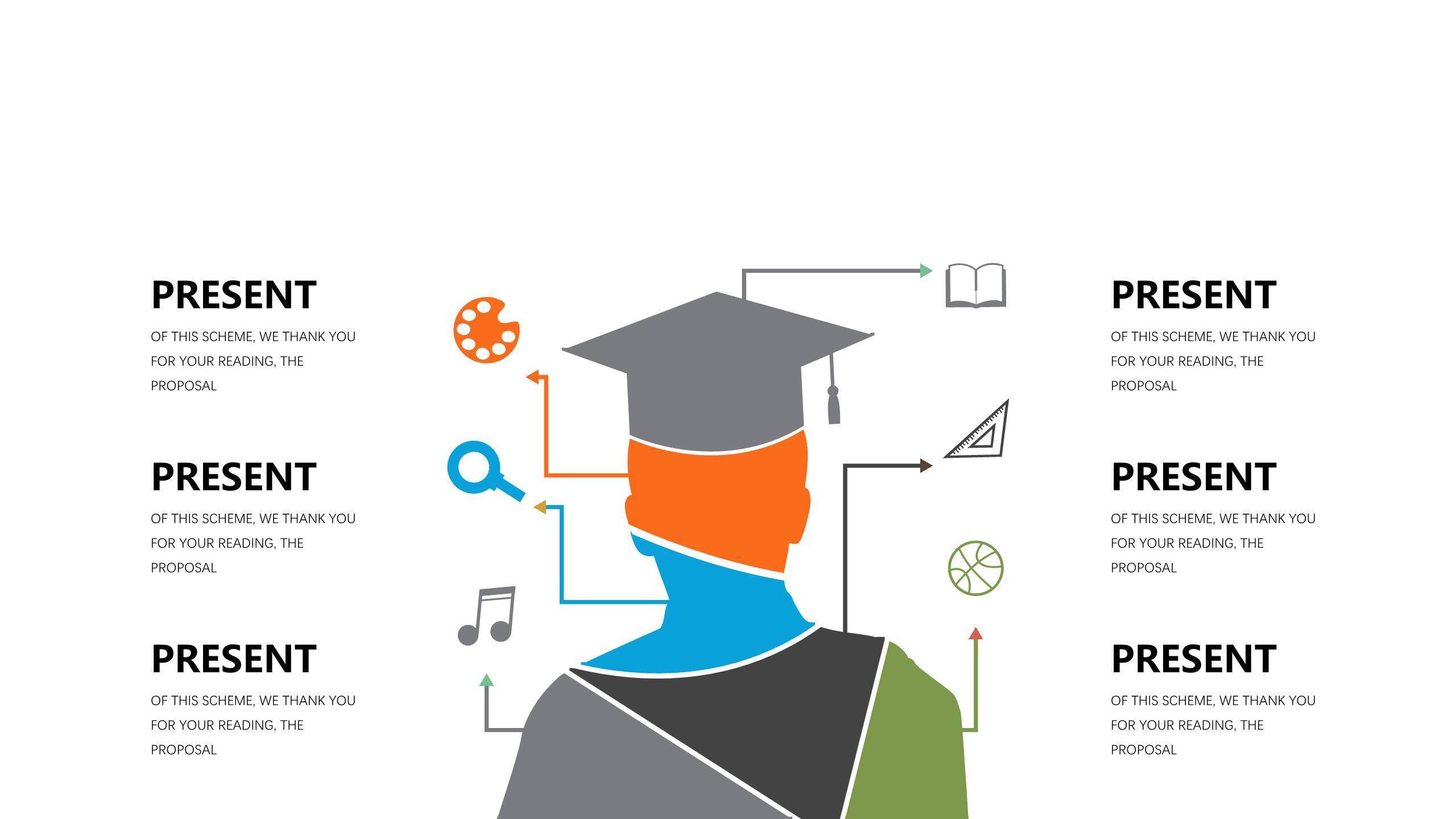橙色简约通用PPT图表模板PPT图表模板6