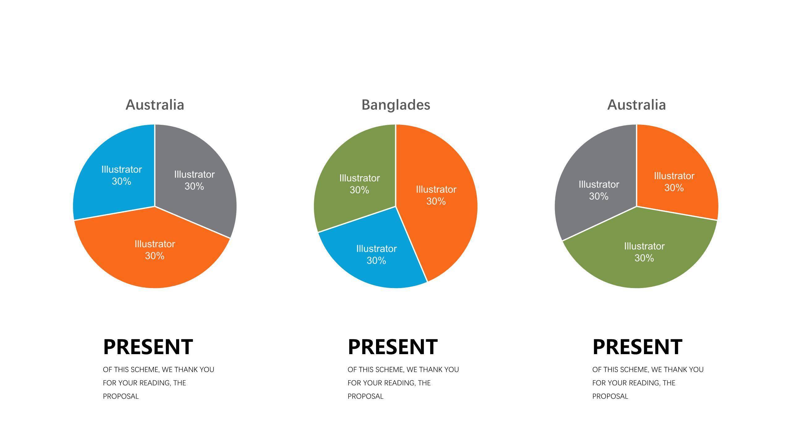 橙色简约通用PPT图表模板PPT图表模板7