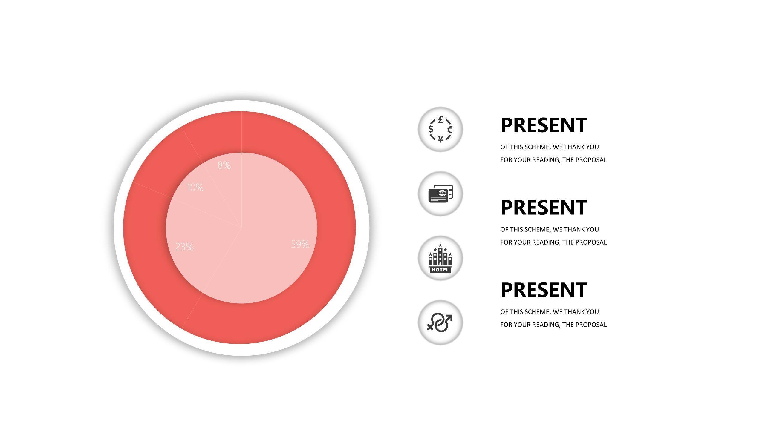 大气红黑配色PPT图表模板8
