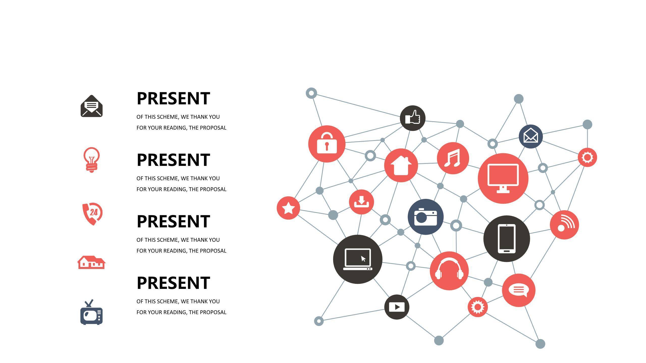 大气红黑配色PPT图表模板9