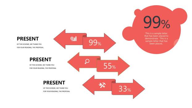 大气红黑配色PPT图表模板3