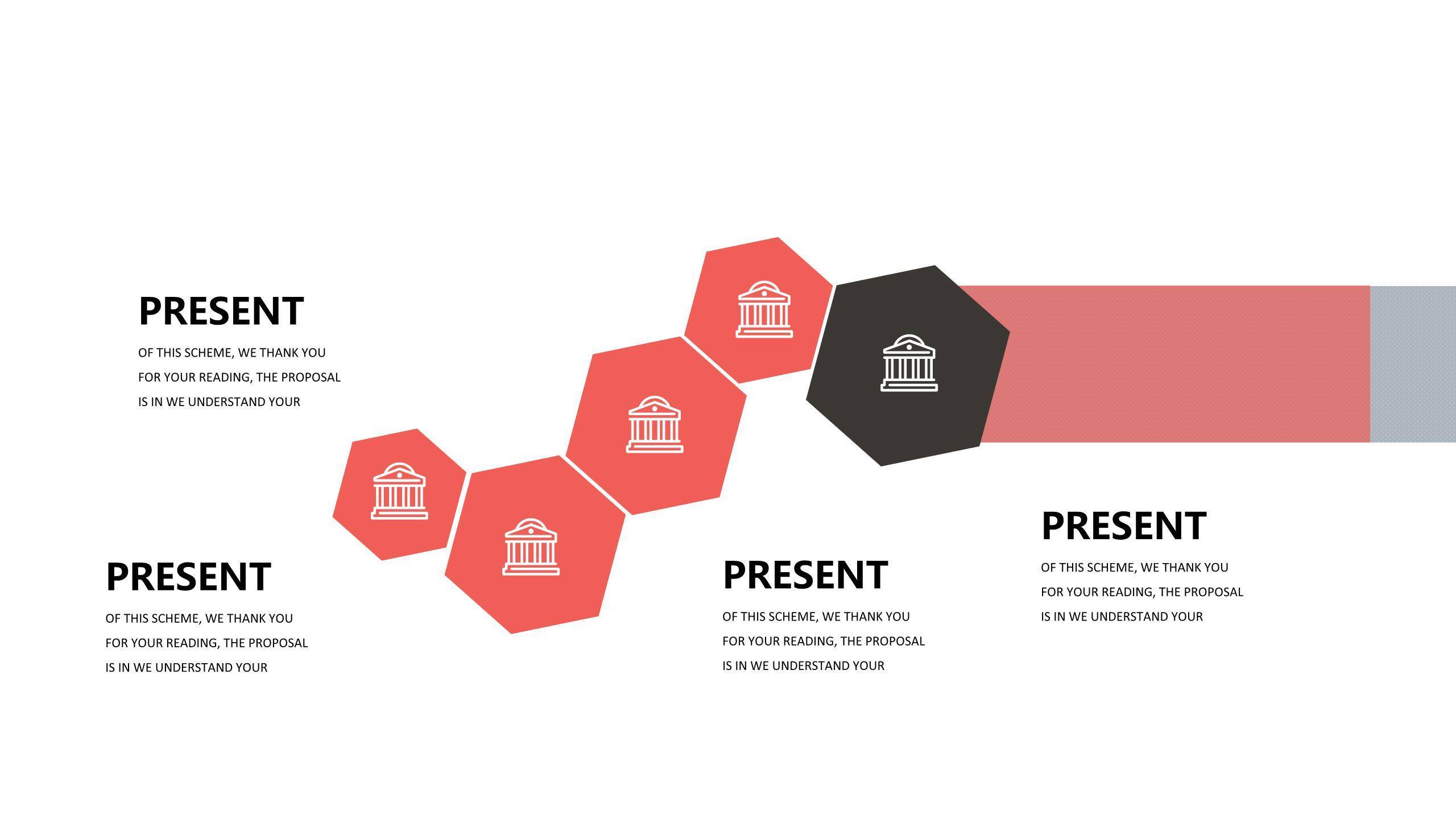 大气红黑配色PPT图表模板6