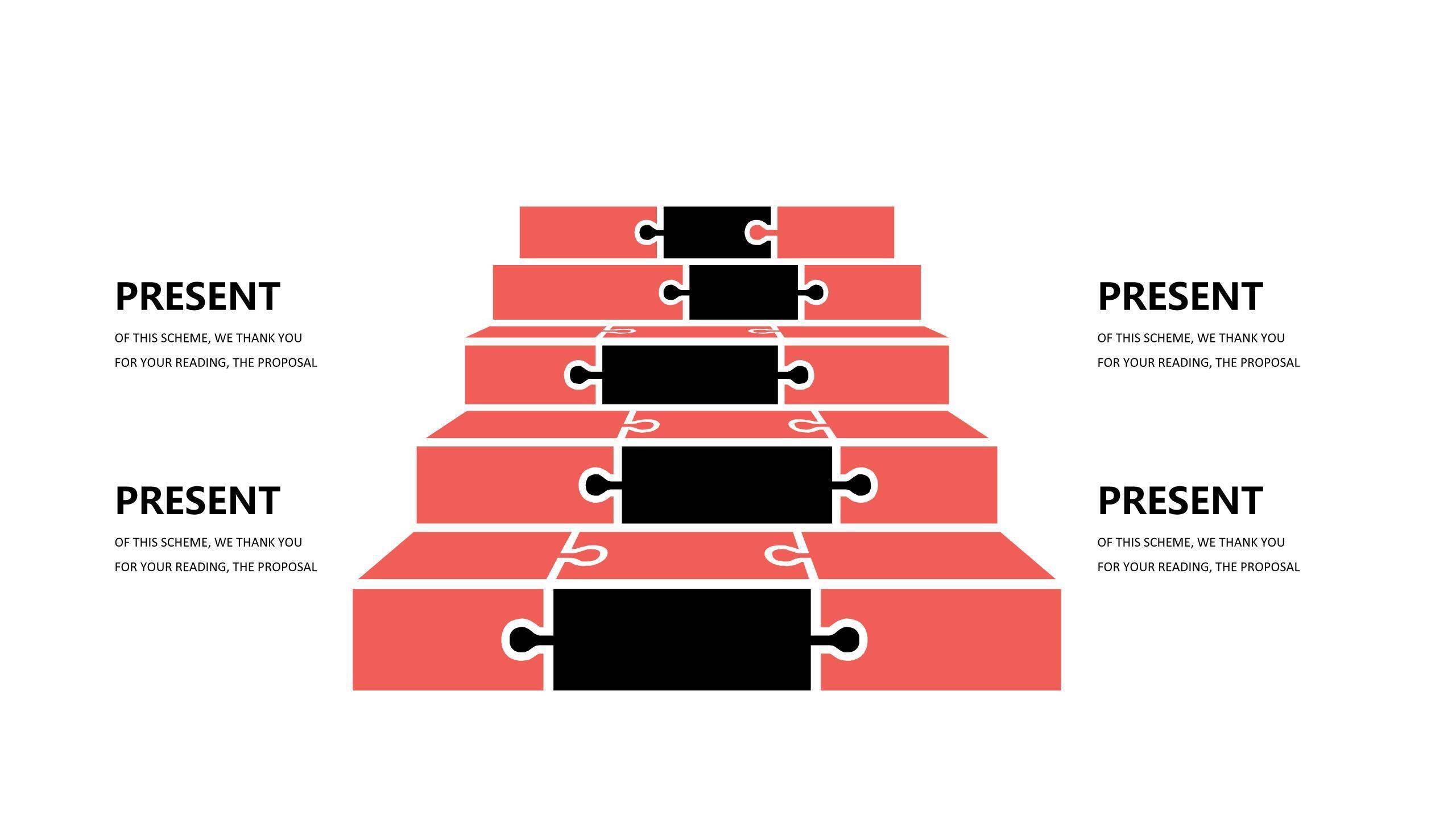 大气红黑配色PPT图表模板7