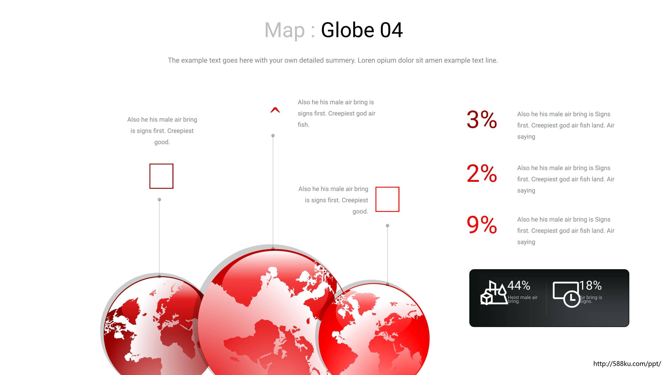 地图PPT图表模板9