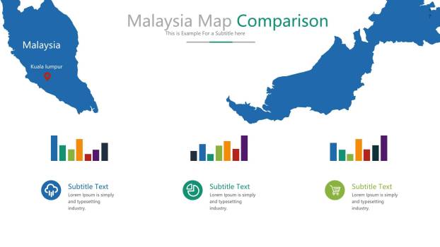 地图彩色PPT图表模板8