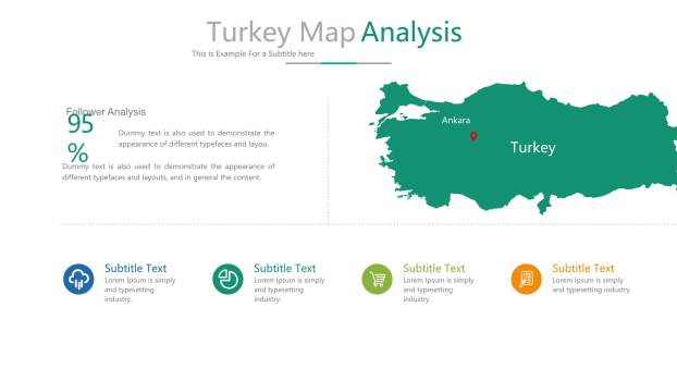 地图彩色PPT图表模板5