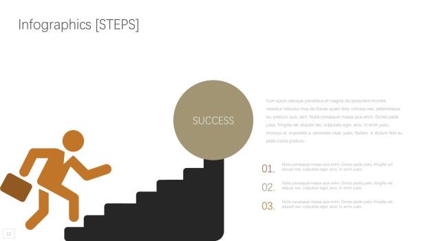 动态黄橙色商务PPT图表模板3