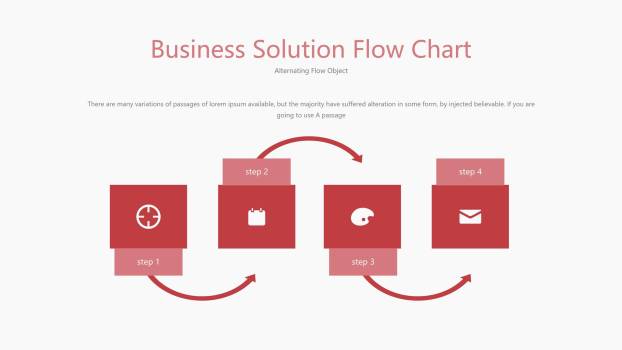 粉红色并列关系PPT图表模板1