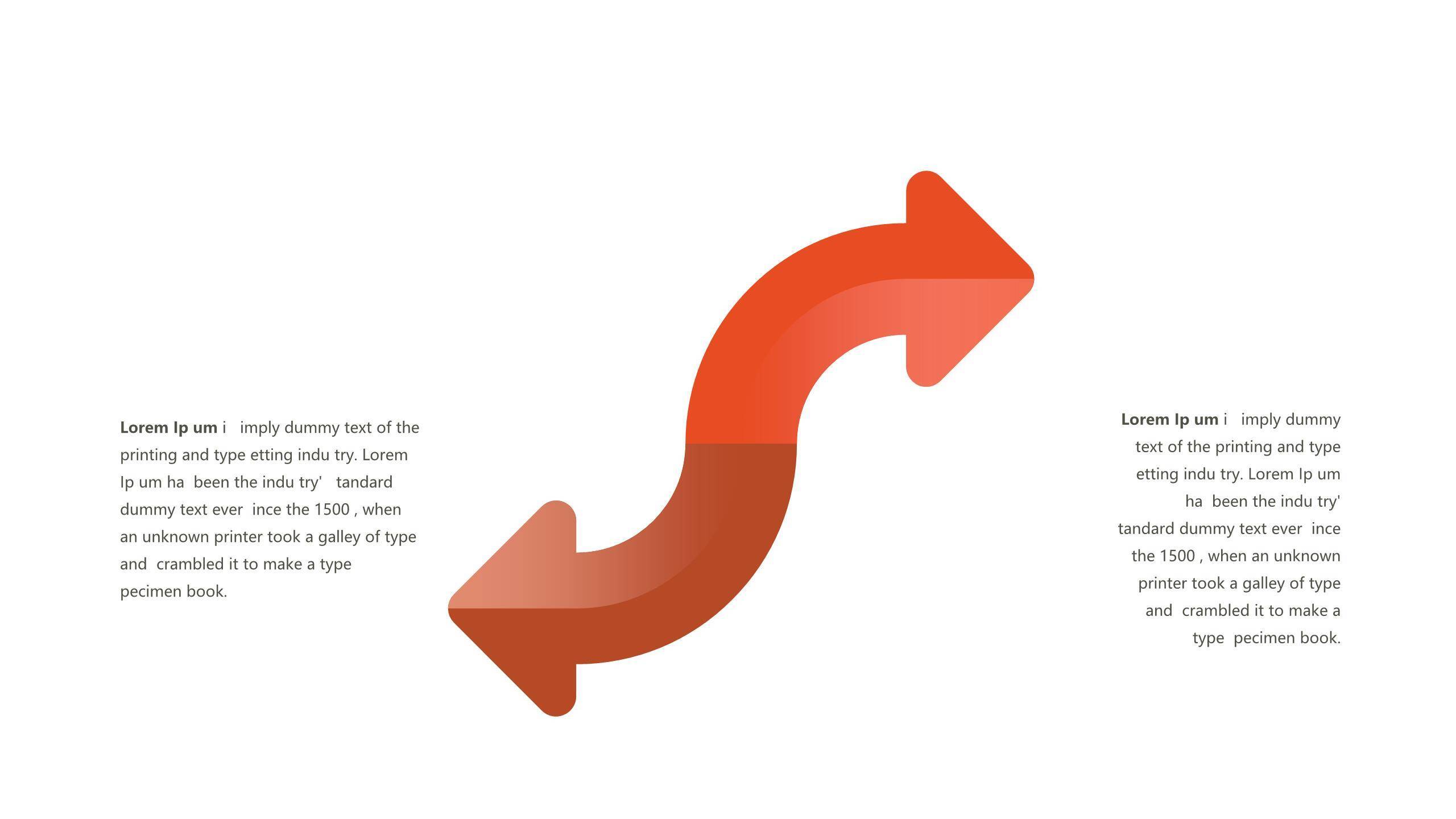 红橙色箭头雷达图PPT图表模板5