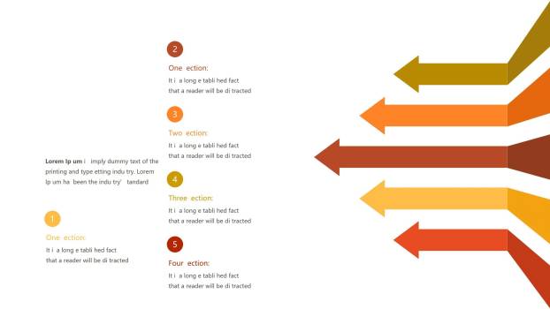 红橙色箭头雷达图PPT图表模板6