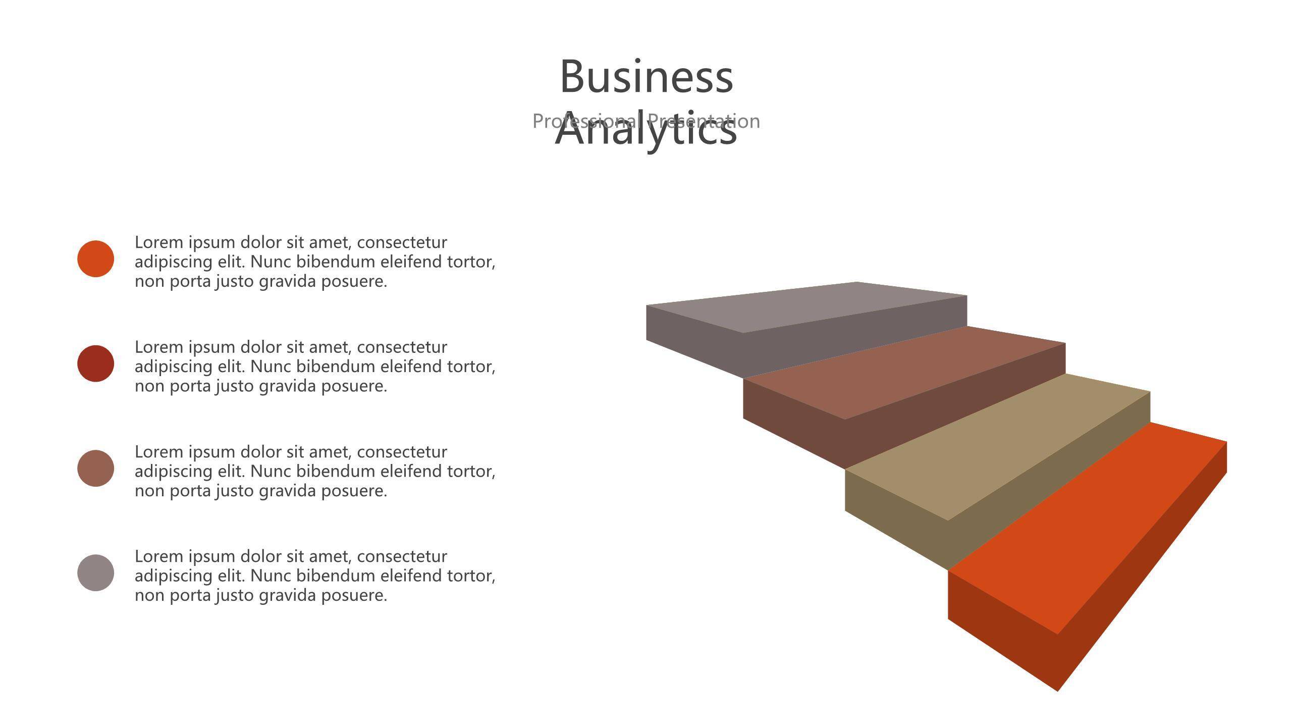红橙色商务PPT图表模板9
