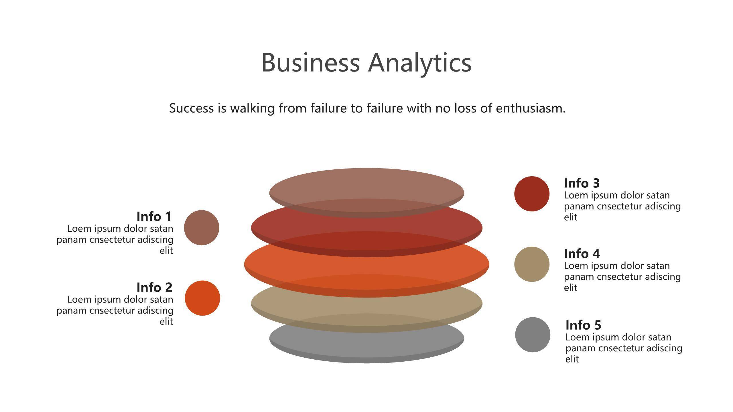 红橙色商务PPT图表模板1