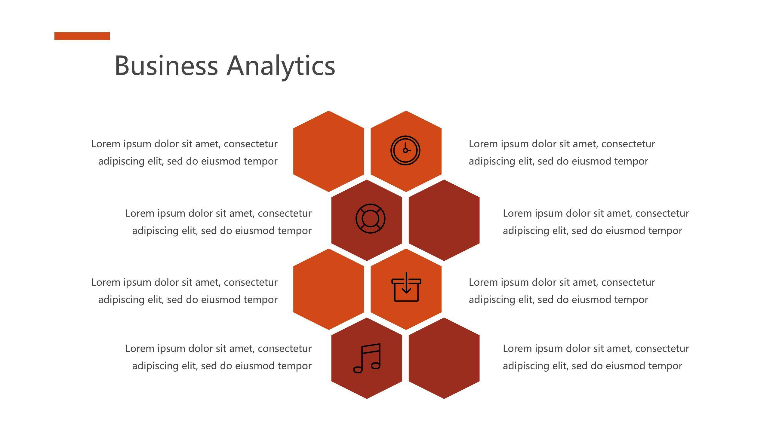 红橙色商务PPT图表模板2