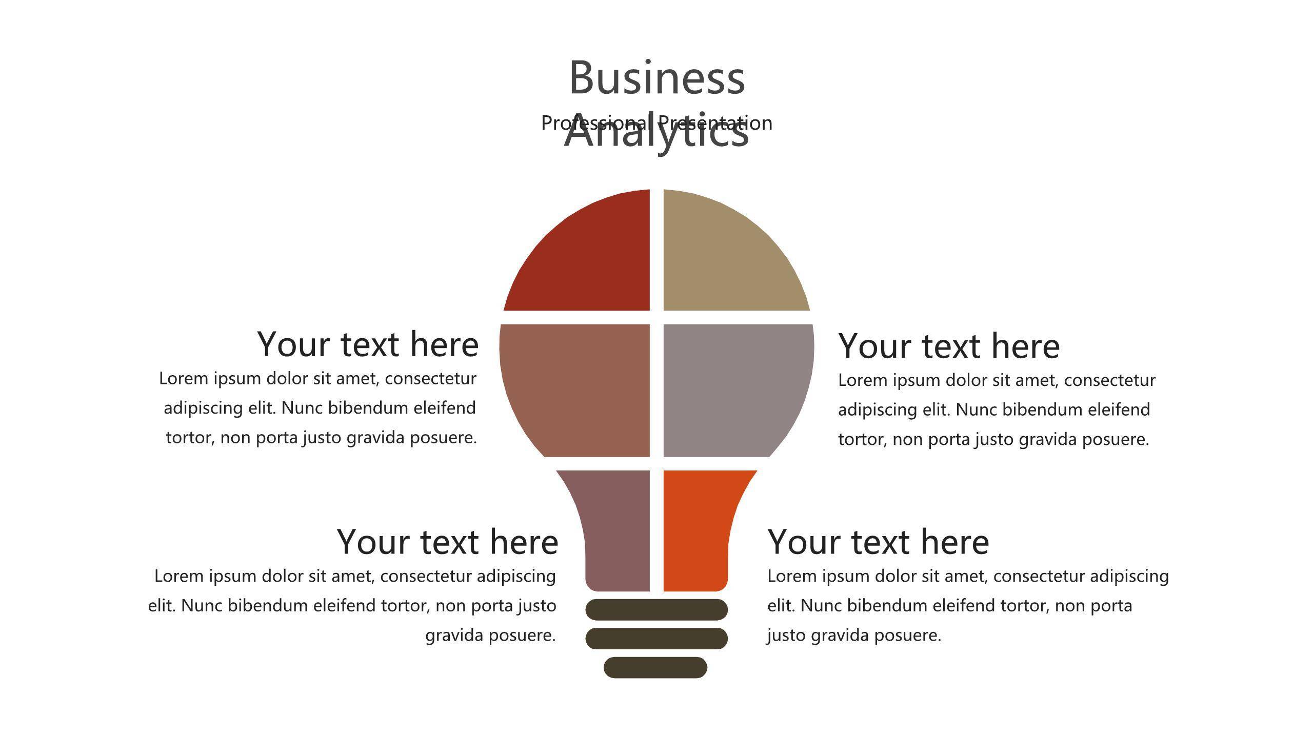 红橙色商务PPT图表模板3