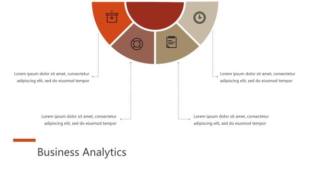 红橙色商务PPT图表模板5