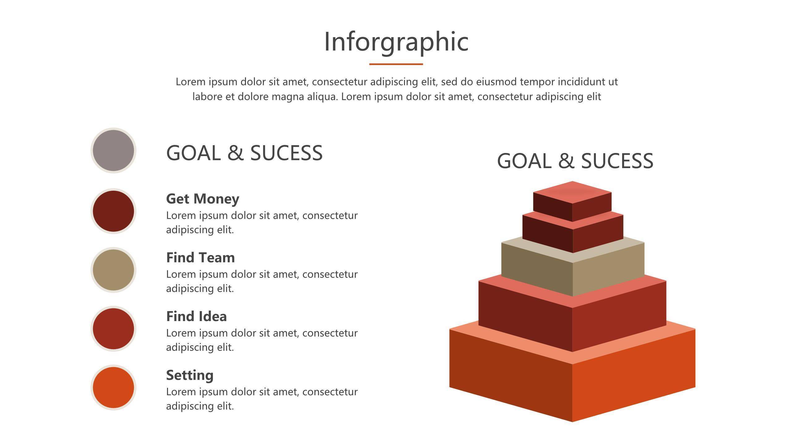 红橙色商务PPT图表模板7