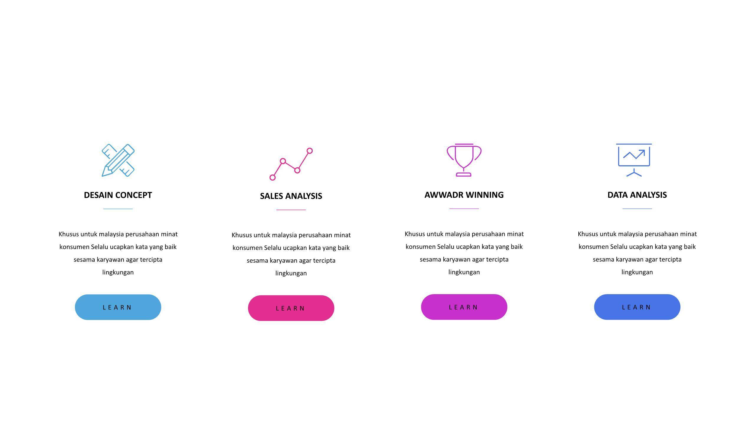 红蓝并列关系PPT图表模板8