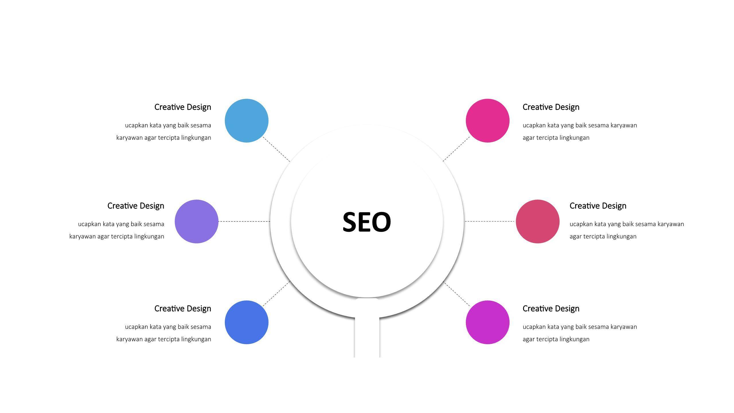红蓝并列关系PPT图表模板1
