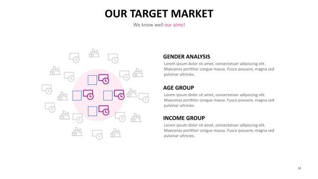 红色调图表PPT图表模板3