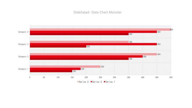 红色数据统计PPT图表模板8