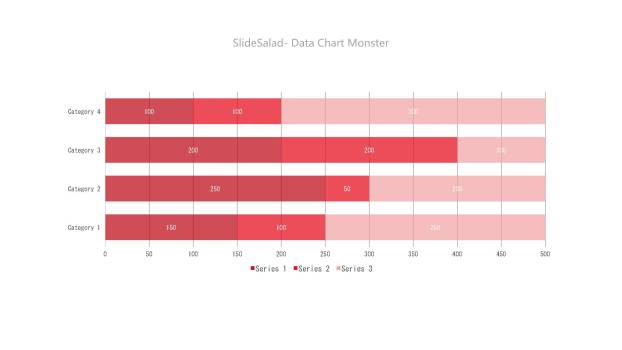 红色数据统计PPT图表模板9