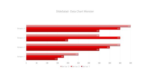 红色数据统计PPT图表模板5