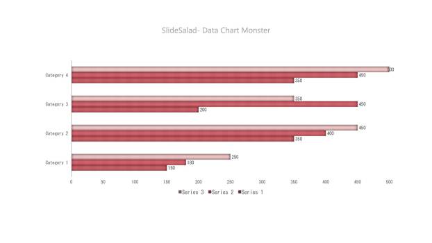 红色数据统计PPT图表模板7