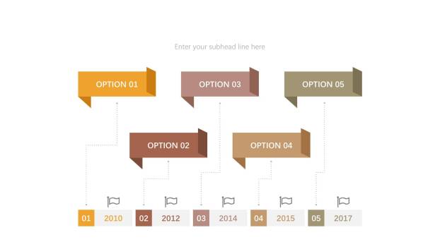 黄色并列递进关系PPT图表模板7