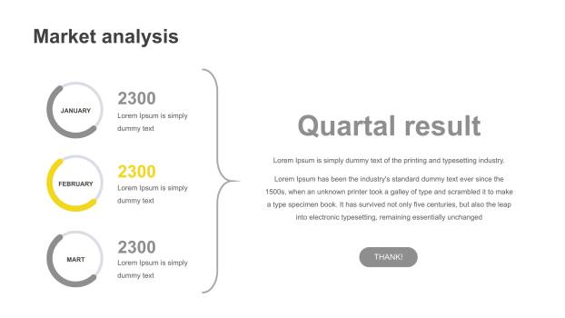 黄色并列关系PPT图表1
