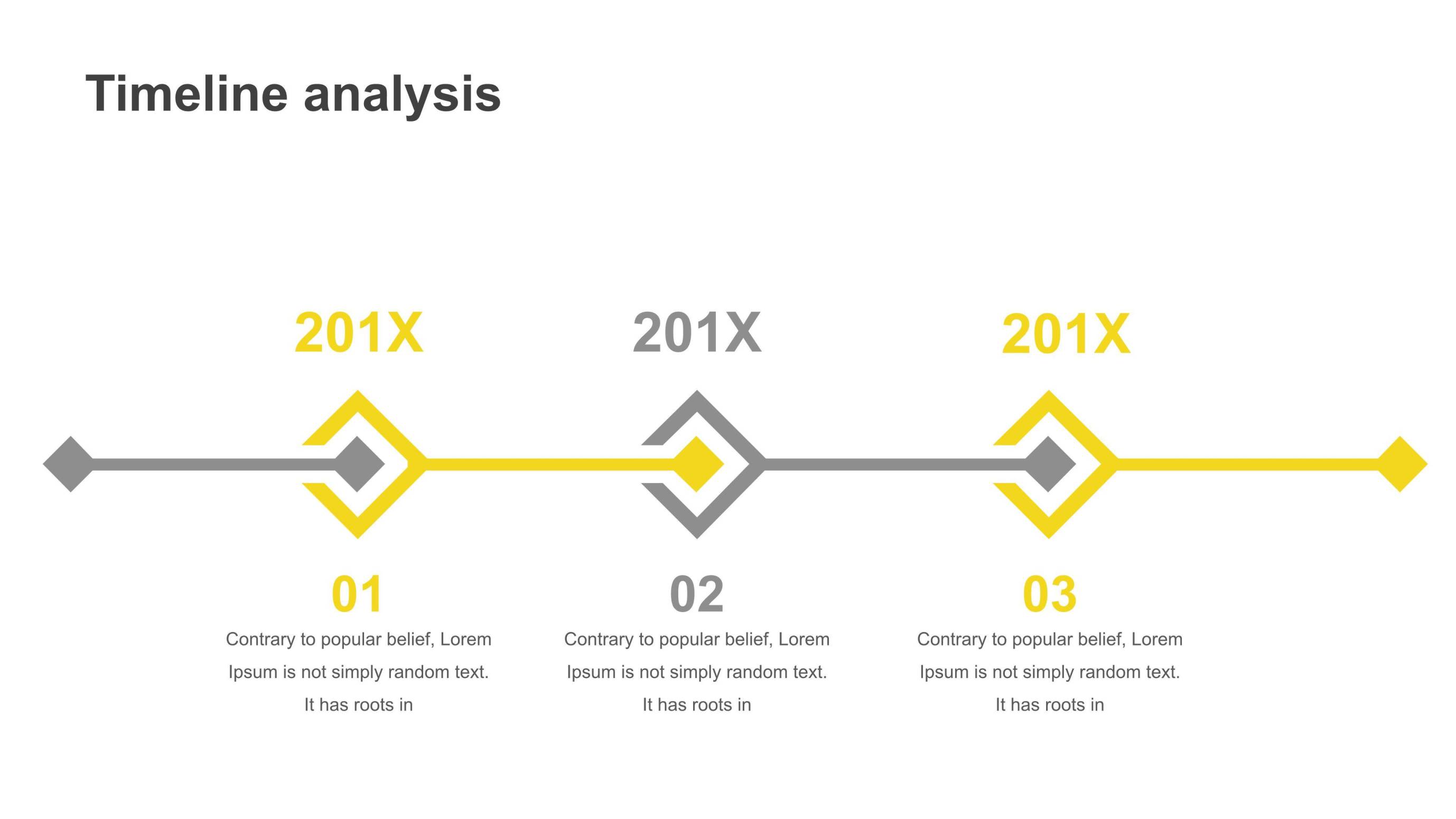 黄色并列关系PPT图表5