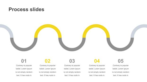 黄色并列关系PPT图表6