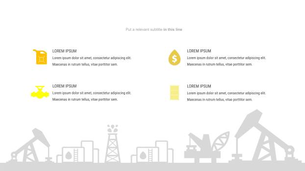 黄色关联关系PPT图表模板2
