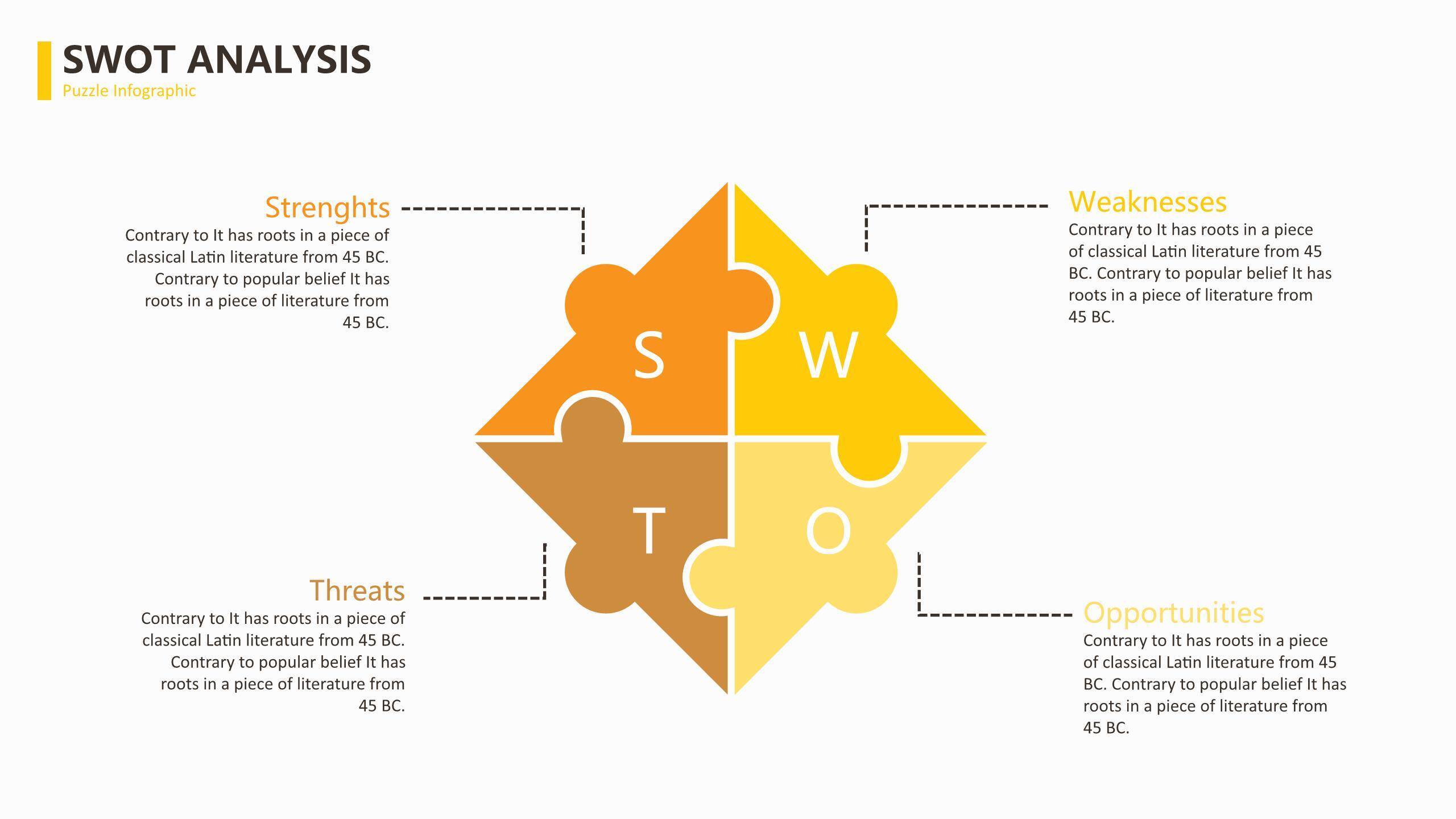 黄色数据关系PPT图表模板1