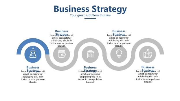 灰蓝色商务数据PPT图表模板9