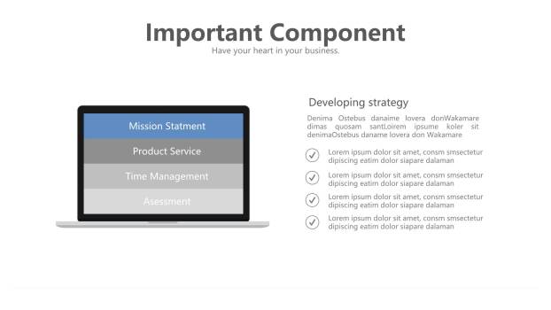 灰蓝色商务数据PPT图表模板5