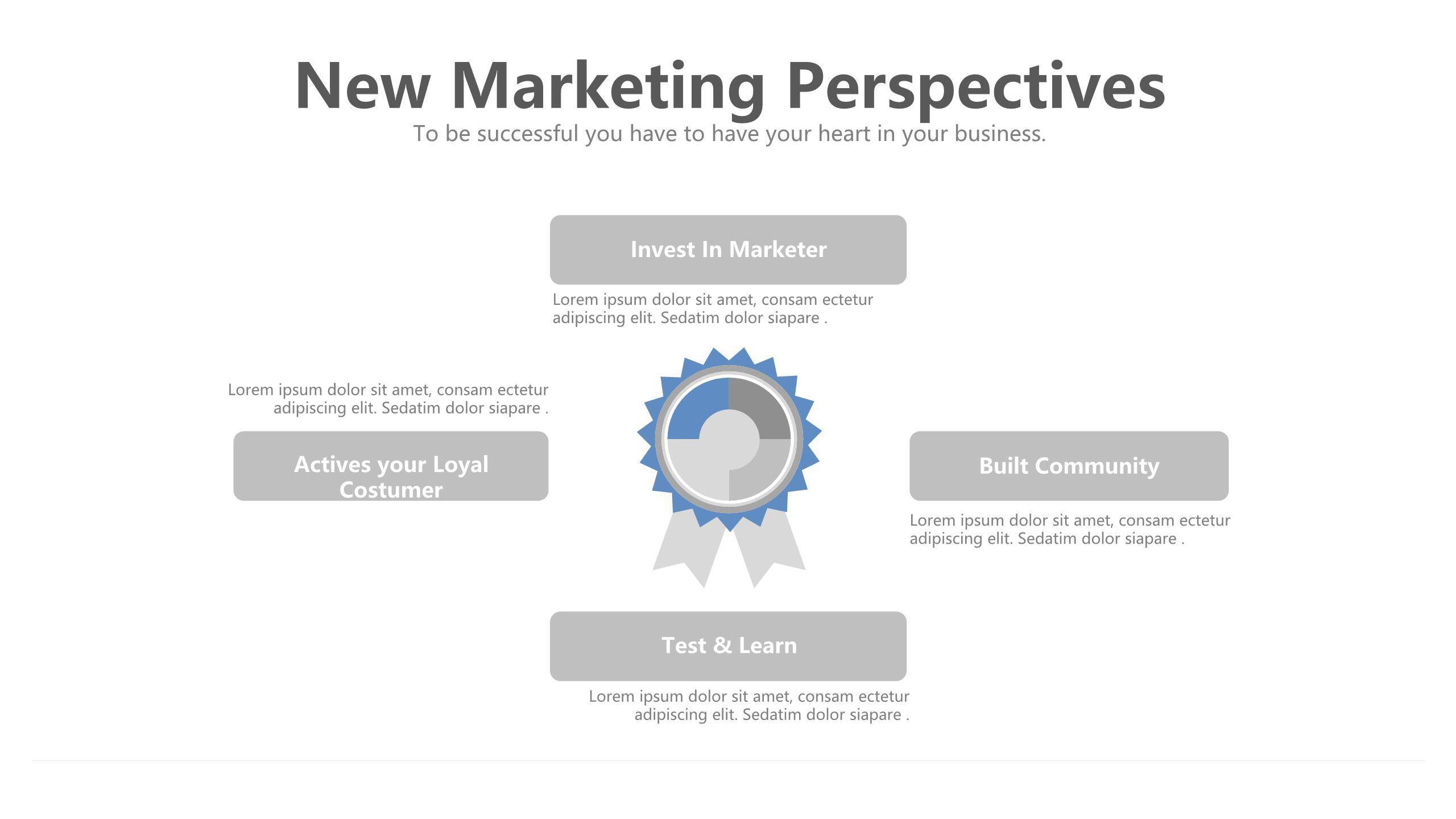 灰蓝色商务数据PPT图表模板6