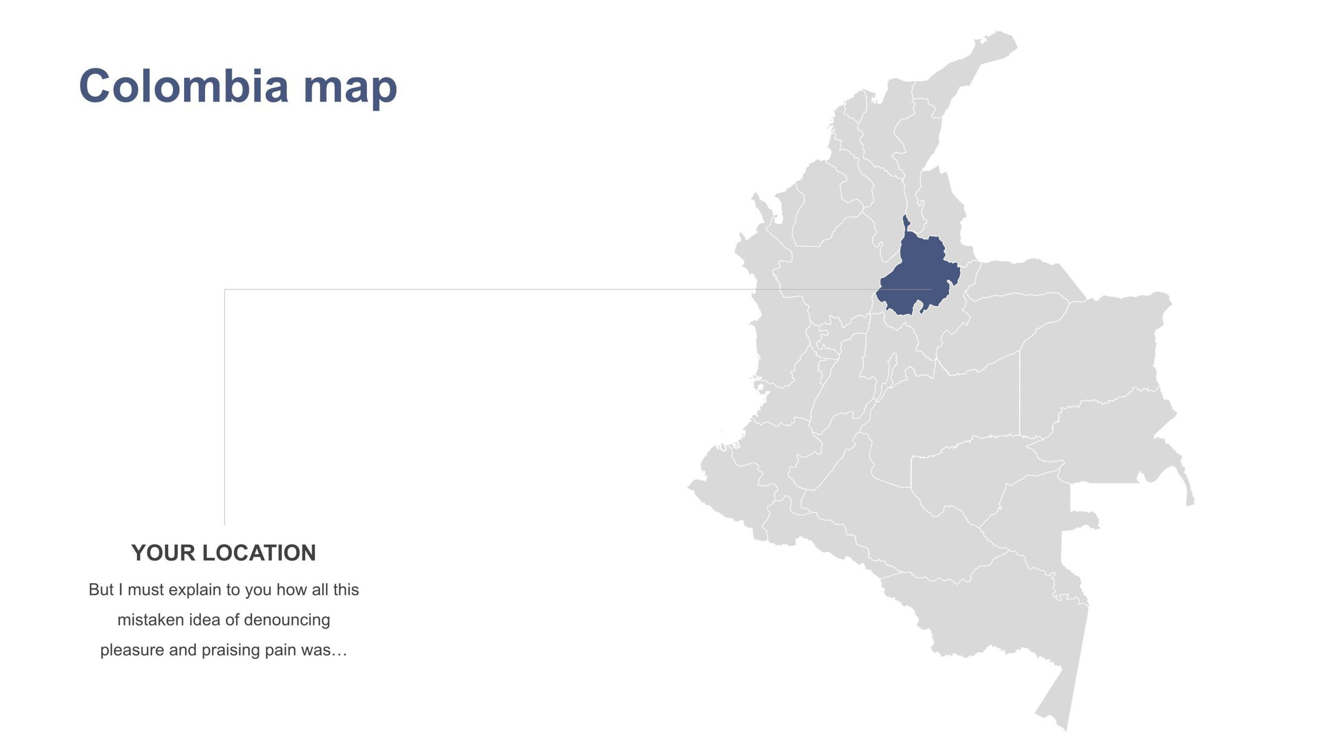 灰蓝色世界地图PPT2