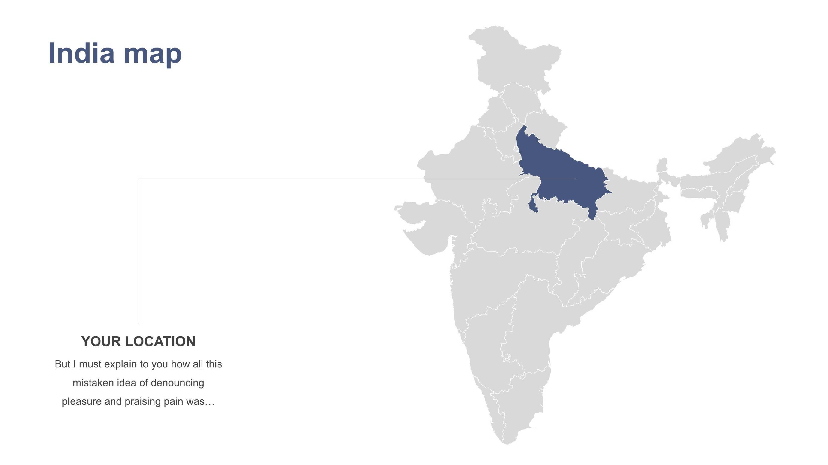 灰蓝色世界地图PPT5