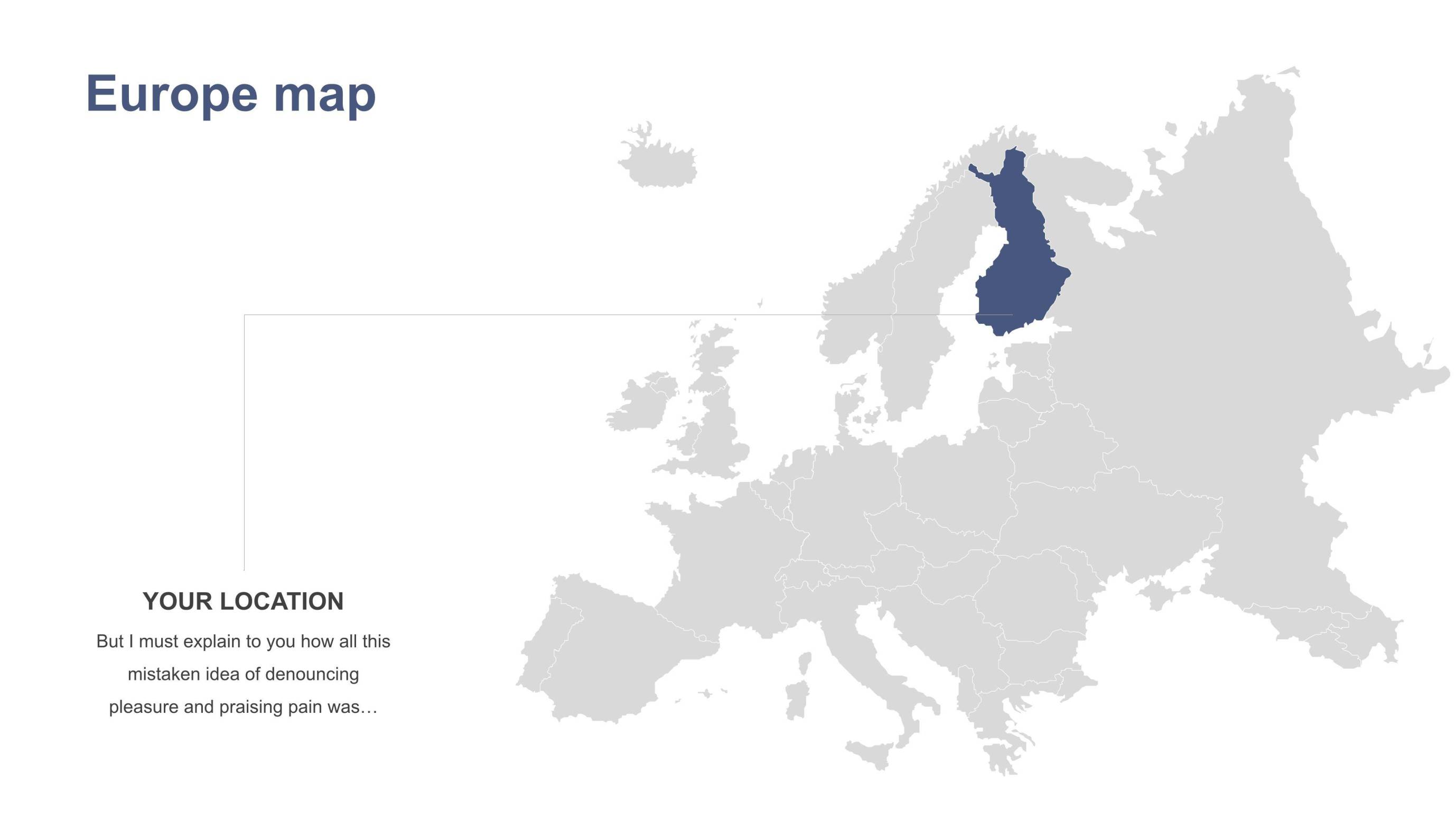 灰蓝色世界地图PPT6