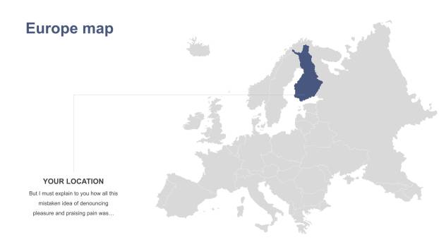 灰蓝色世界地图PPT6