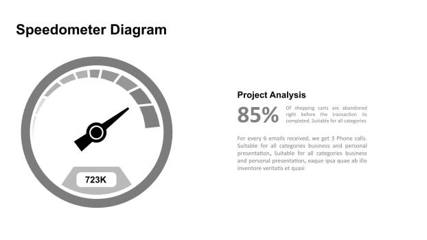 灰色雷达图PPT图表模板2