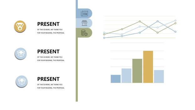 混色总分关系PPT图表模板9