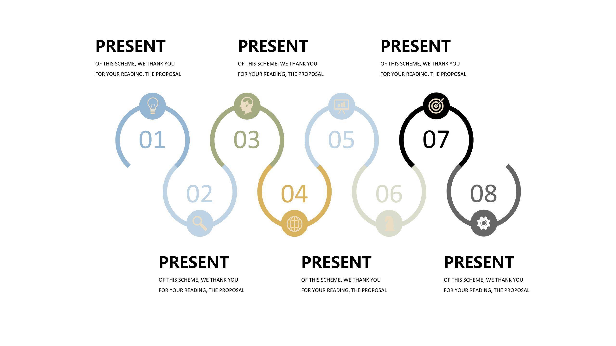 混色总分关系PPT图表模板1