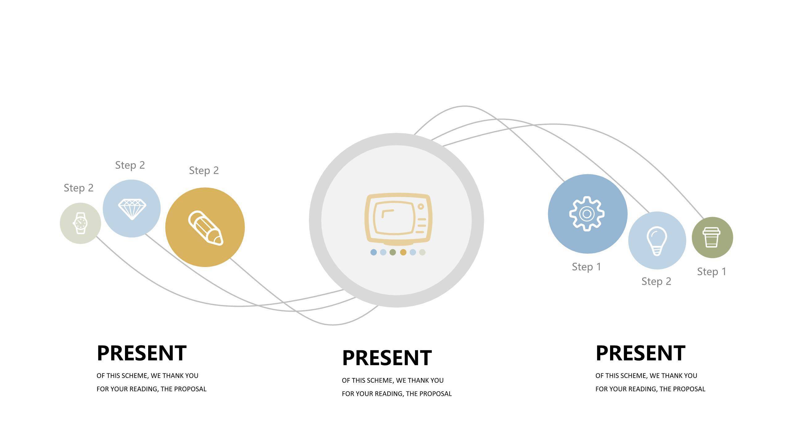 混色总分关系PPT图表模板6